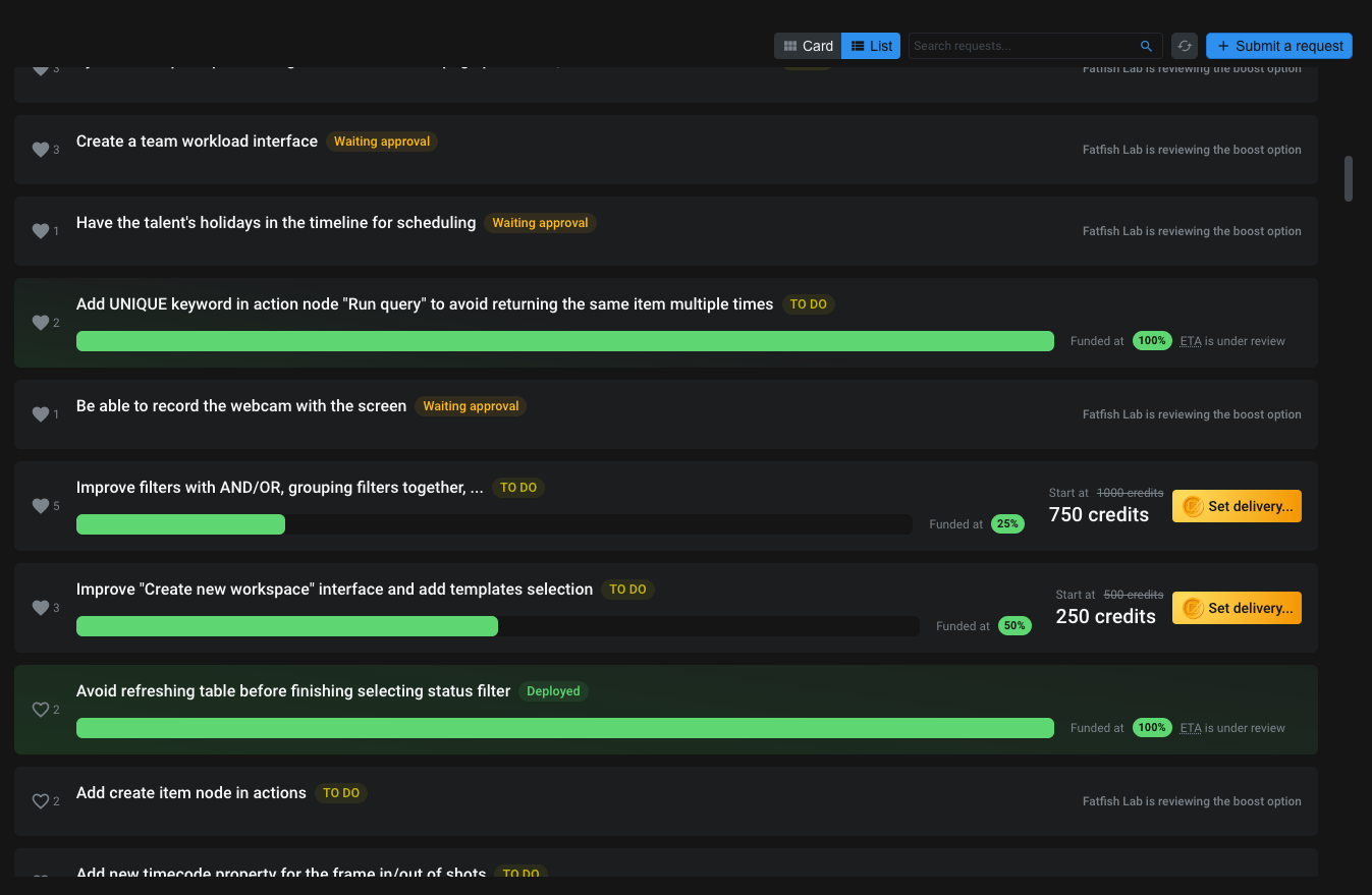 Request search