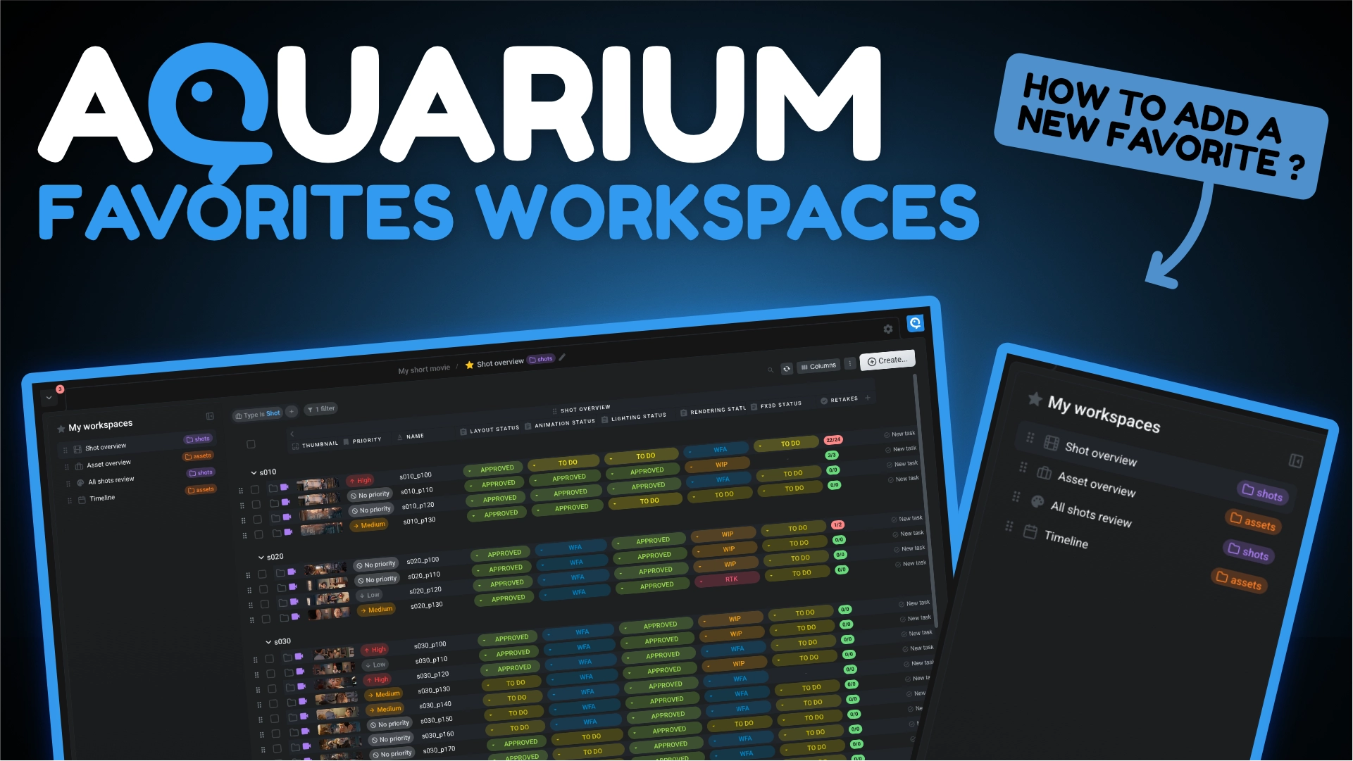Favorites workspaces